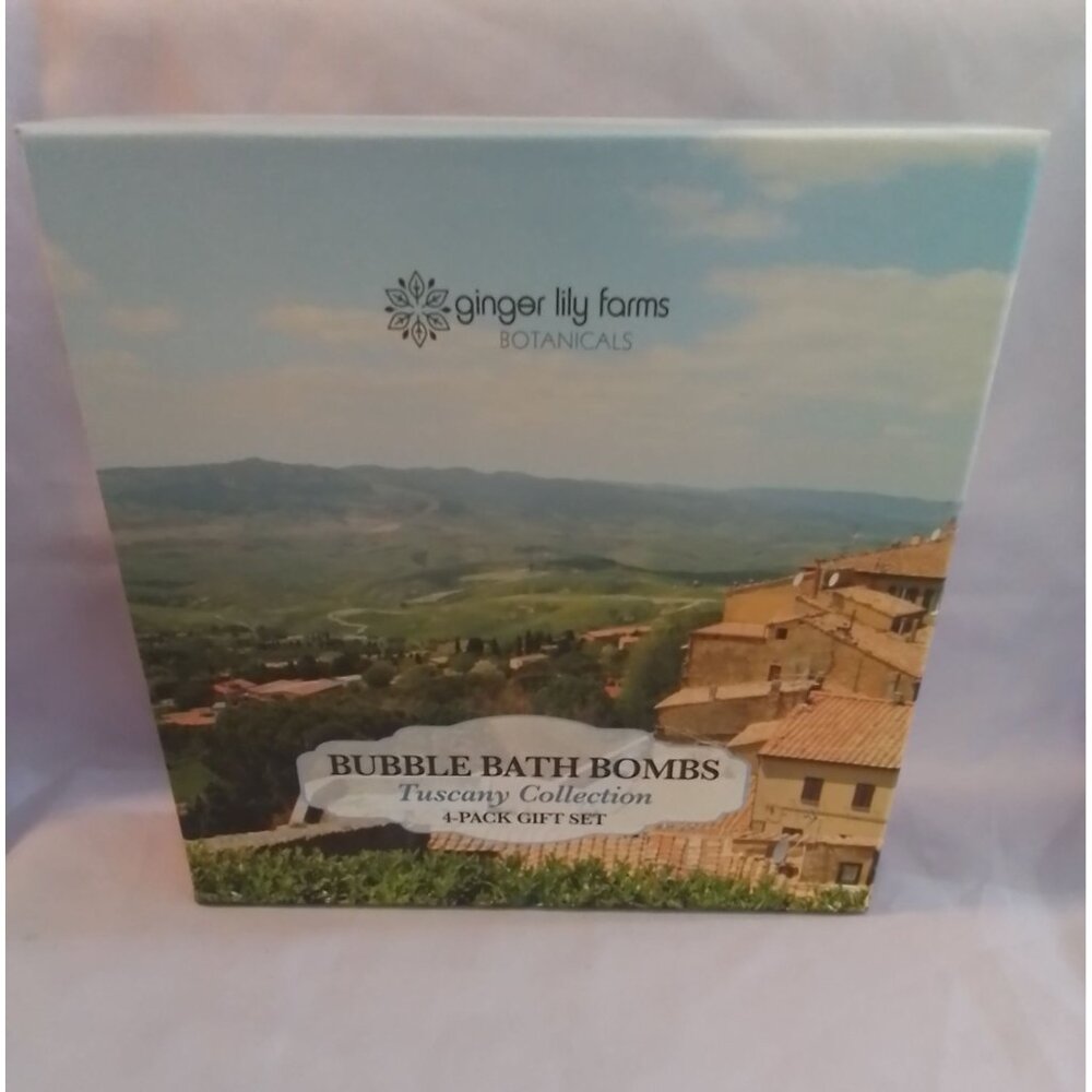 Ginger Lily Farms Botanicals Tuscany Collection Bubble Bath Bombs 4Pack Gift Set